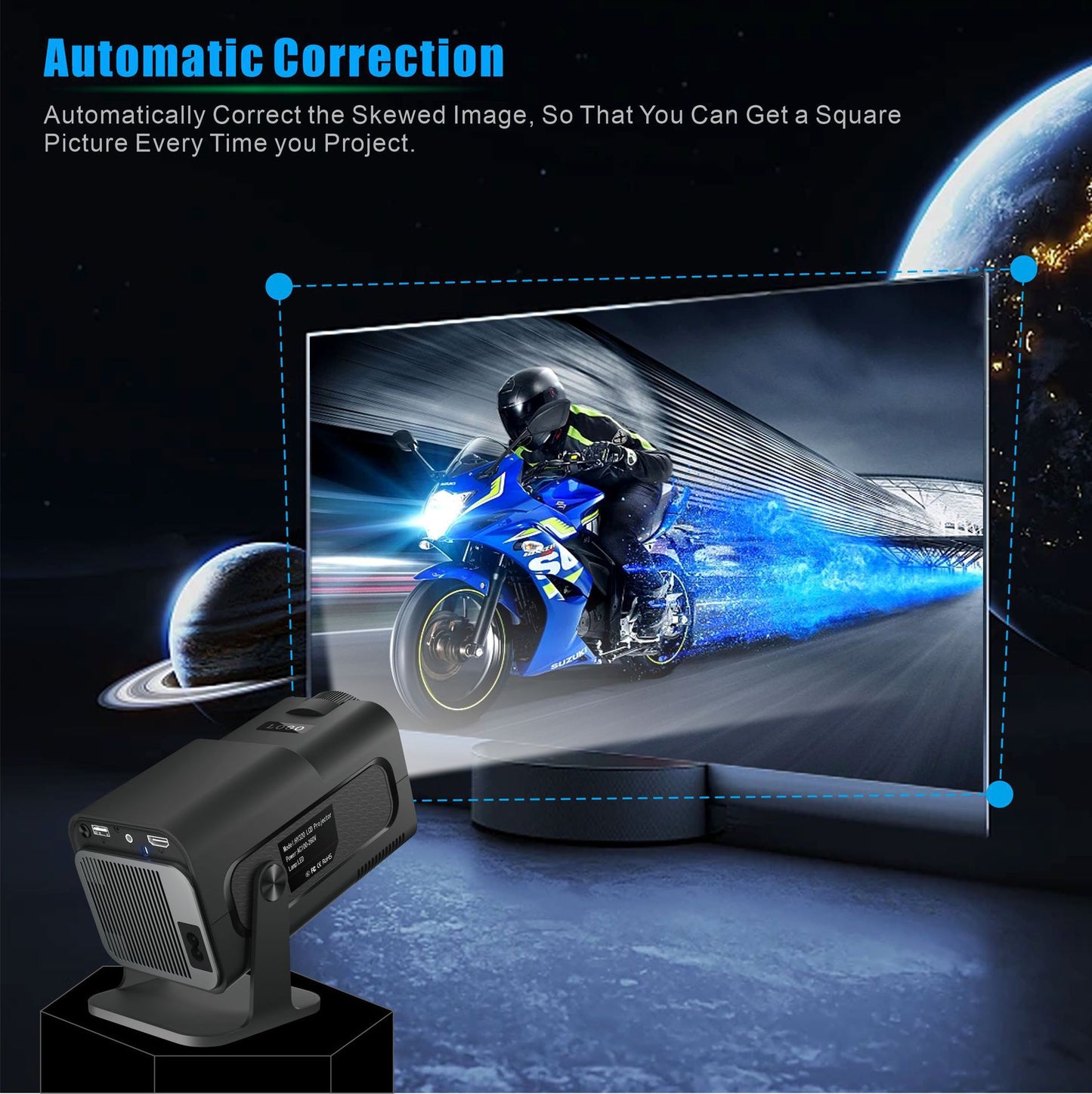 RaveBeam™ Portable Mini Projector — Instant Cinema Anywhere